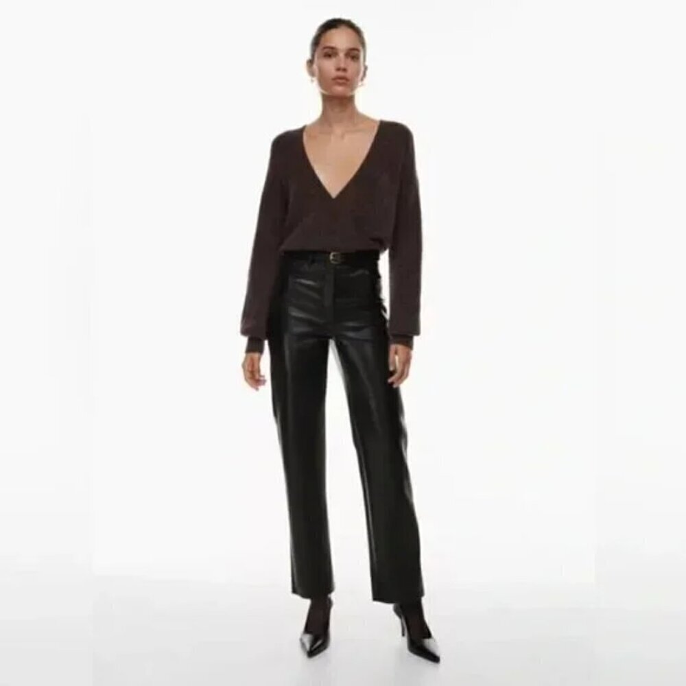 Aritzia Wilfred The Melina Faux Leather Pants Size 6